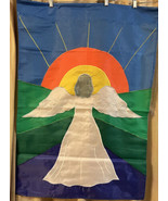 Christmas Angel Rainbow Garden Banner Porch Flag 40"x28" Double Sided Holiday