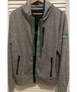 Heineken Full Zip Sweater Sweatshirt Jacket Hoodie Pocket  Adult Gray Me... - $35.99