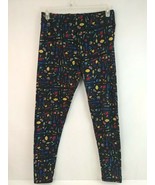 Lularoe Leggings Tall &amp; Curvy Black With Makeup Palette and Brushes Desi... - £8.46 GBP