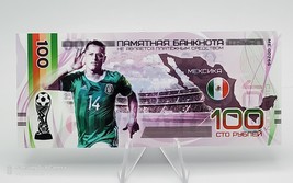 Mexico Fantasy Polymer commemorative Banknote, Chicharito, World cup soc... - $110.53 MXN