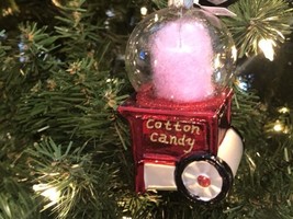 Robert Stanley Christmas Ornament Glass Cotton Candy Machine New - £10.96 GBP