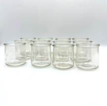Lot of 12 Oui Yogurt Glass Jars Craft Candle Clean Empty DIY Repurpose Storage - £11.20 GBP
