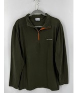 Columbia Klamath Range Pullover Fleece Sweater Mens XL Olive Green Half Zip - $618.51 MXN