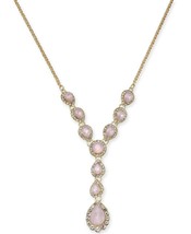 Charter Club Crystal and Stone Lariat Necklace - £13.24 GBP