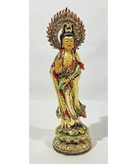 Statue of Bodhisattva Guanyin Holding A Jade Bottle 9&quot; - $91.00 CAD
