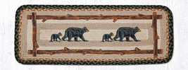 Earth Rugs PP-116 Mama &amp; Baby Bear Oblong Printed Table Runner 13&quot; x 36&quot; - £38.80 GBP