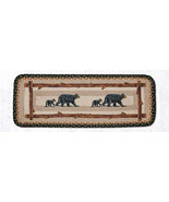 Earth Rugs PP-116 Mama &amp; Baby Bear Oblong Printed Table Runner 13&quot; x 36&quot; - £38.75 GBP