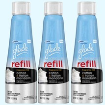 Lot Of 3 Glade (7oz) Cotton &amp; Italian Mandarin Refill Fragrance Mist - $375.23 MXN
