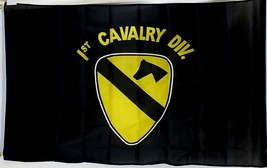 3x5 US Army 1st First Cavalry Division Black Flag 3&#39;x5&#39; House Banner Grommets Vi - £7.12 GBP