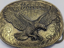 NRA Golden Eagles Limited Edition Buckle 3&quot; Solid Durable Golden Brass - £6.87 GBP