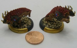 Privateer Press Hordes Reptile Hounds  Custom Base &amp; Painted  2 count - £20.77 GBP