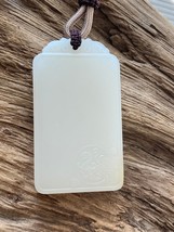 Hand carved Natural jade pendant | High end Hetian white cobblestone nephrite ja - £4,302.46 GBP