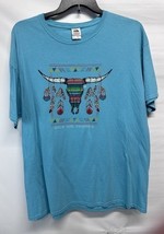 Girlie Girl Originals Blue 100% Cotton Graphic Tee T Shirt  - $14.82