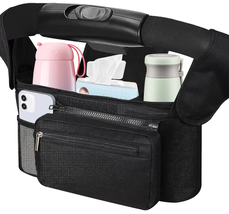 Universal Stroller Organizer Non Slip Straps Stroller Caddy with Insulat... - $31.69