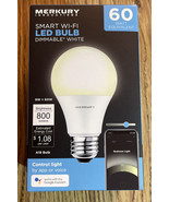 Merkury Innovations Smart WIFI LED Bulb 60Watt 800 Lumens Google Assistant - £7.46 GBP