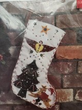NEW Storybook Felt Christmas Stocking Hobby Kraft Kit #9204 Color Sequin... - $14.85