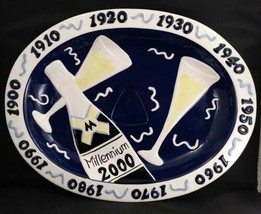Millennium Ceramic Champagne Platter by Clay Art - Start Collecting Y2K Now! - £23.73 GBP