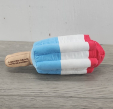 Bark Box Rocket Pupsickle Fluffy Red White Blue Dog Toy - £11.59 GBP