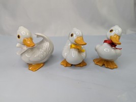 Homco White Ducks Figure Lot 3.25 Inch - $15.95