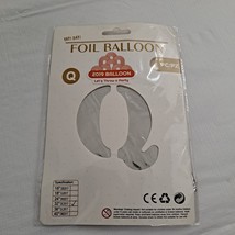 Q Foil Balloon 32-in Silver Party Birthday Initial Monogram Wedding - £7.12 GBP