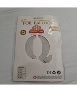 Q Foil Balloon 32-in Silver Party Birthday Initial Monogram Wedding - £7.06 GBP