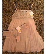 Affinitas G. Grace Babydoll chemise w/ matching thong 7441 skin nude/bla... - $444.00 MXN