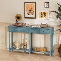Console Drawers And Storage Shelves,58 Inch Farmhouse Long Entryway Sofa Table F - £239.80 GBP