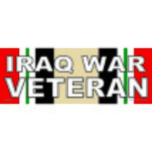 EagleEmblems BM0471 Sticker-Iraq War,SVC.Ribb Veteran (3.5x10&#39;&#39;) - $9.05