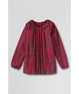 LANDS&#39; END Big Girl Flannel BLOUSE Size: 8 (SMALL) New SHIP FREE - £30.66 GBP