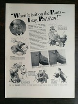 Vintage 1937 Talon Fastener for Men&#39;s Suits Full Page Original Ad 721 - £5.23 GBP