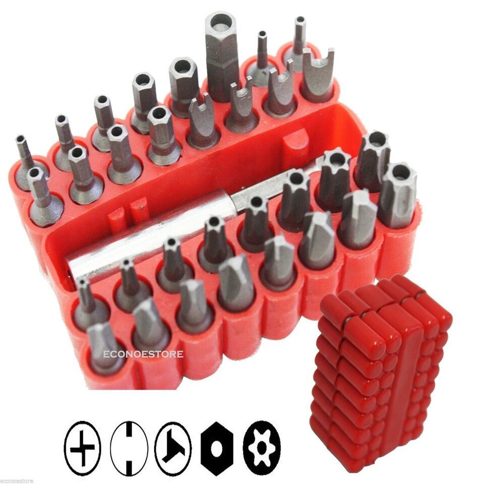 33pc Security Tamper Proof Torq Torx Hex Bit Set Includes 2-1/2&quot; Magneti... - $9.49