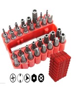 33pc Security Tamper Proof Torq Torx Hex Bit Set Includes 2-1/2&quot; Magneti... - $9.49