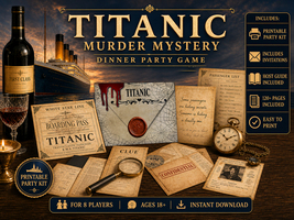 TITANIC MURDER MYSTERY dinner party game, Murder Mystery Dinner. Instant... - $16.95