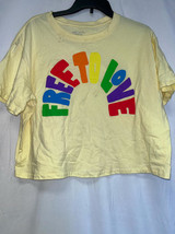 Mighty Fine Yellow Graphic Shirt Size Xl Nwot (Staining) - £3.23 GBP