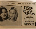 Truth About Cats &amp; Dogs Tv Guide Print Ad Uma Thurman Janeane Garafolo T... - £4.68 GBP