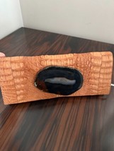 Unbranded Alligator Skin Honey Color Large Agate Embellishment Clutch Pu... - $2,894.23 MXN