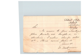1884 Handwritten Letter James W Dickinson Detroit  MI Michigan History F... - $37.01