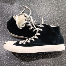 Mens Converse Jack Purcell Mid Top Shoes Sz 10 Black Suede 157710C - £36.52 GBP