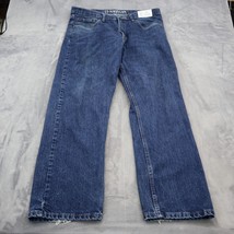 Magellan Pants Mens 36x30 Blue Dark Wash Casual Outdoor Cotton Denim Jeans - $24.63