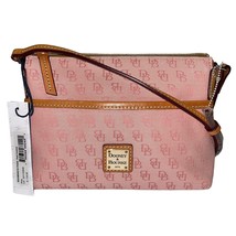 Dooney Bourke Crossbody Pink Multi Canvas Handbag Ginger Signature Logo ... - $116.79