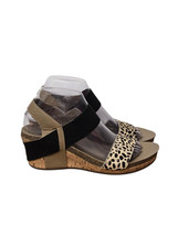 Corkys Womens Size 8 Animal Print Black Brandy Platform Wedge Sandals Op... - $19.80