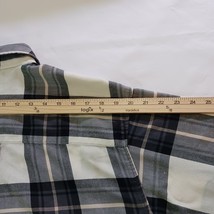 Northwest Blue Shirt Mens L Tall Green & White Plaid Vintage Flannel Long Sleeve image 14