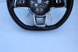 2015-17 Jetta GLi Flat Bottom Red Stitch Leather Steering Wheel Paddle Shifters image 3