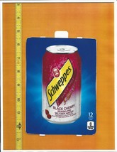 HVV Size Schweppes Black Cherry 12 oz CAN Soda Vending Machine Flavor Strip - £2.39 GBP