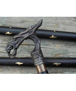 Designer Victorian Dragon Head Handle Vintage Wooden Walking Stick Cane ... - £27.95 GBP