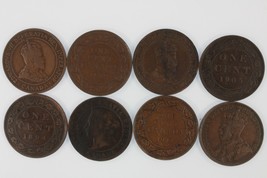 1888-1919 Canada Large Cent 8-coin Set Bronze Elizabeth George Edward - £45.89 GBP