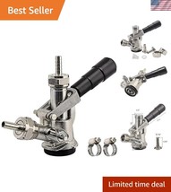 Compact and Light 304 Stainless Steel Keg Tap c/w Safety Pressure Relief... - $47.96