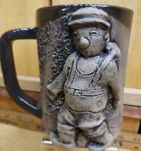 Vintage 1975 RARE Handmade Clay Hiking Backpacking Mug Cup N.A. Eastman ... - $49.41