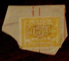 Nice Vintage Used State of New York 50 Cents Stock Transfer Tax Stamp, GDC - £3.14 GBP