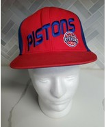 Detroit Pistons NBA Elevation Hat Cap Adjustable Snapback Red Blue EUC - £10.52 GBP